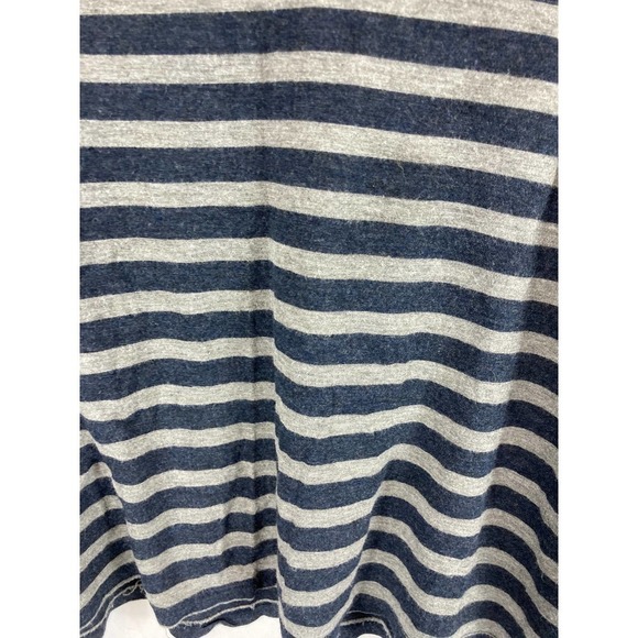 Vince Blue and Grey Striped V Neck Tshirt Size Medium - Picture 3 of 5